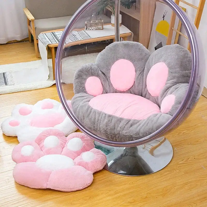 Gray Pink Cat Cushion