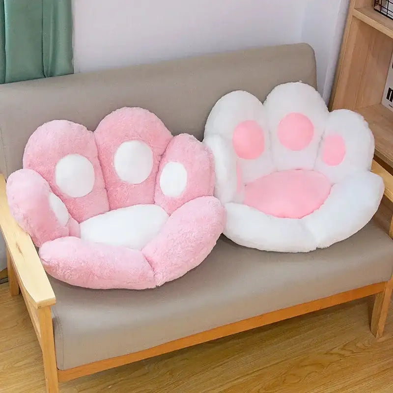 Gray Pink Cat Cushion
