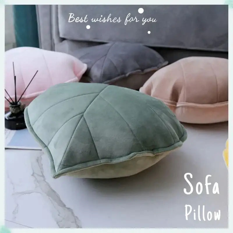 Sage Mustard Leaf Pillows