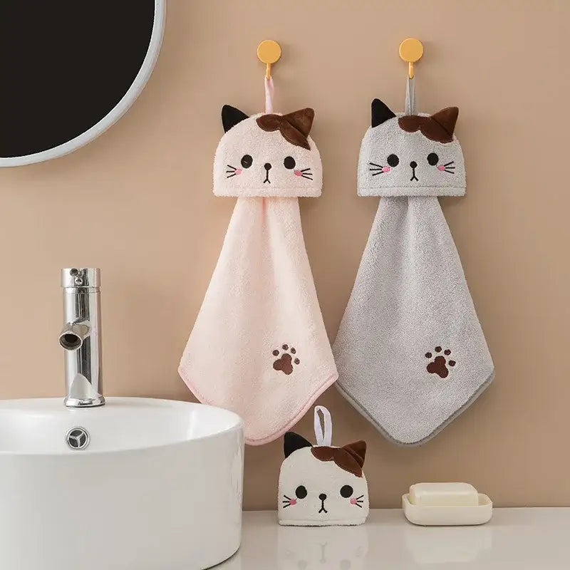 Pink Cat Kitchen Towel