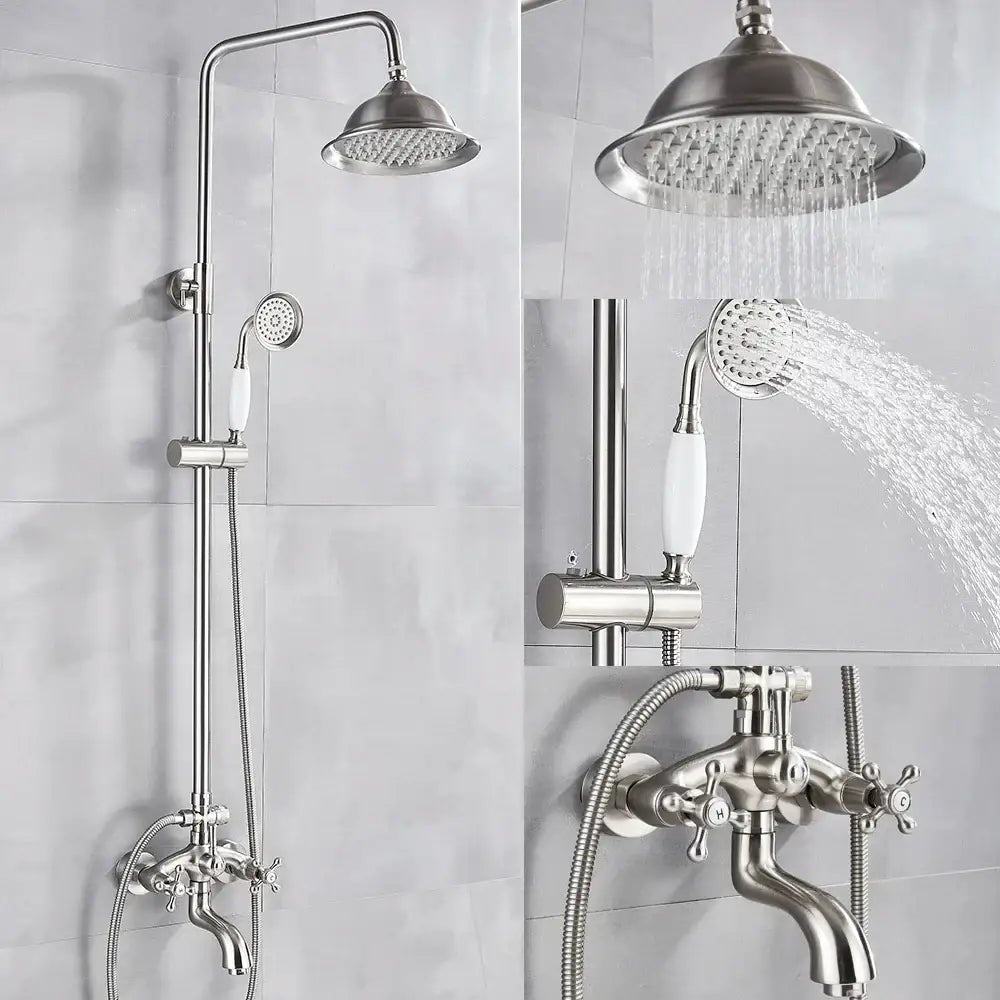 Brushed Nickel Rainfall Faucet
