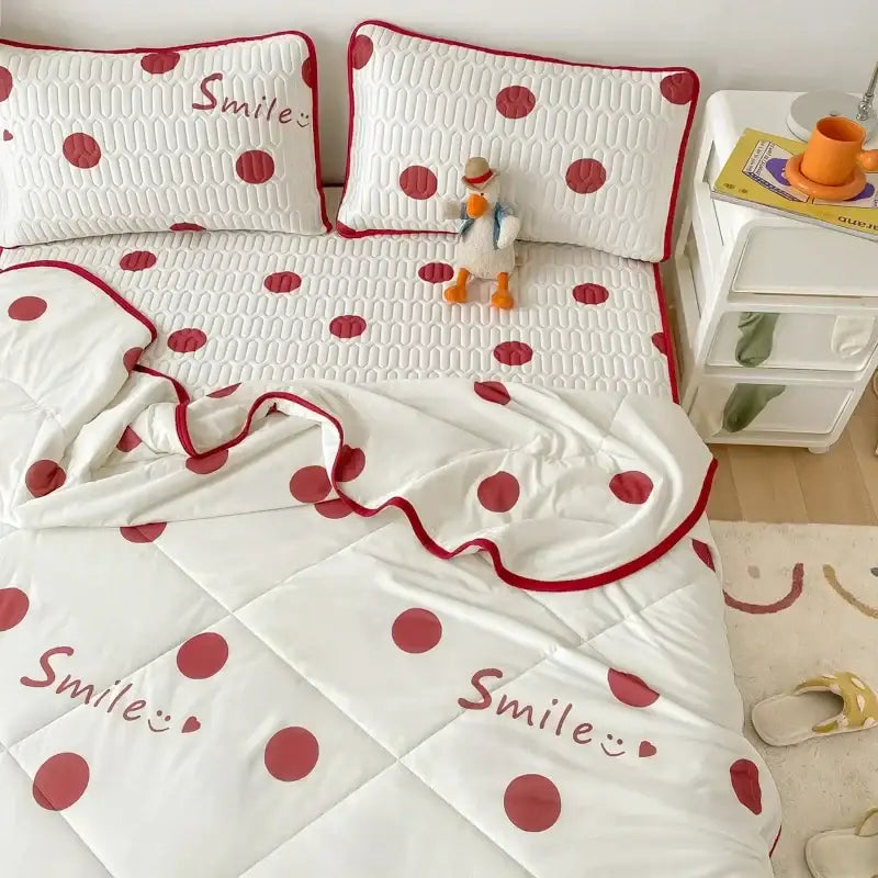 Red White Comforter Set