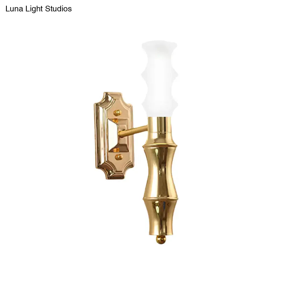Brass Bamboo Wall Sconce