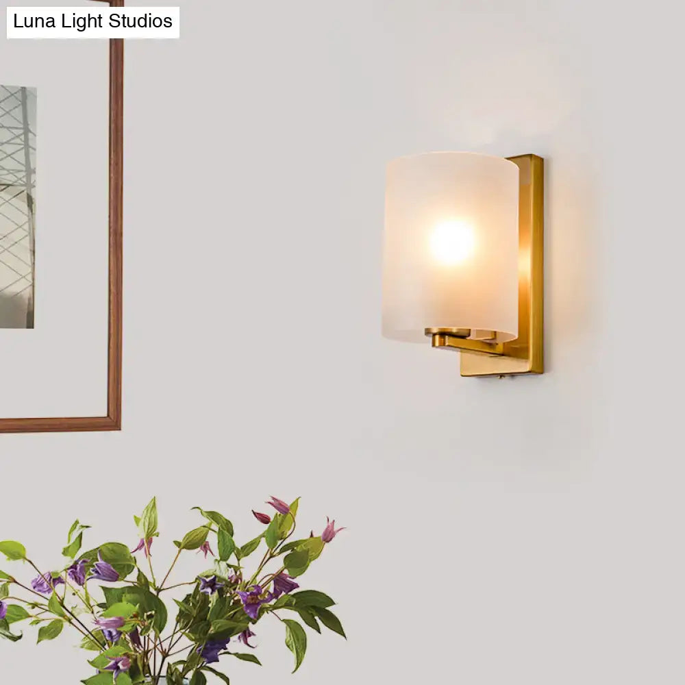 Brass Clear Glass Sconce