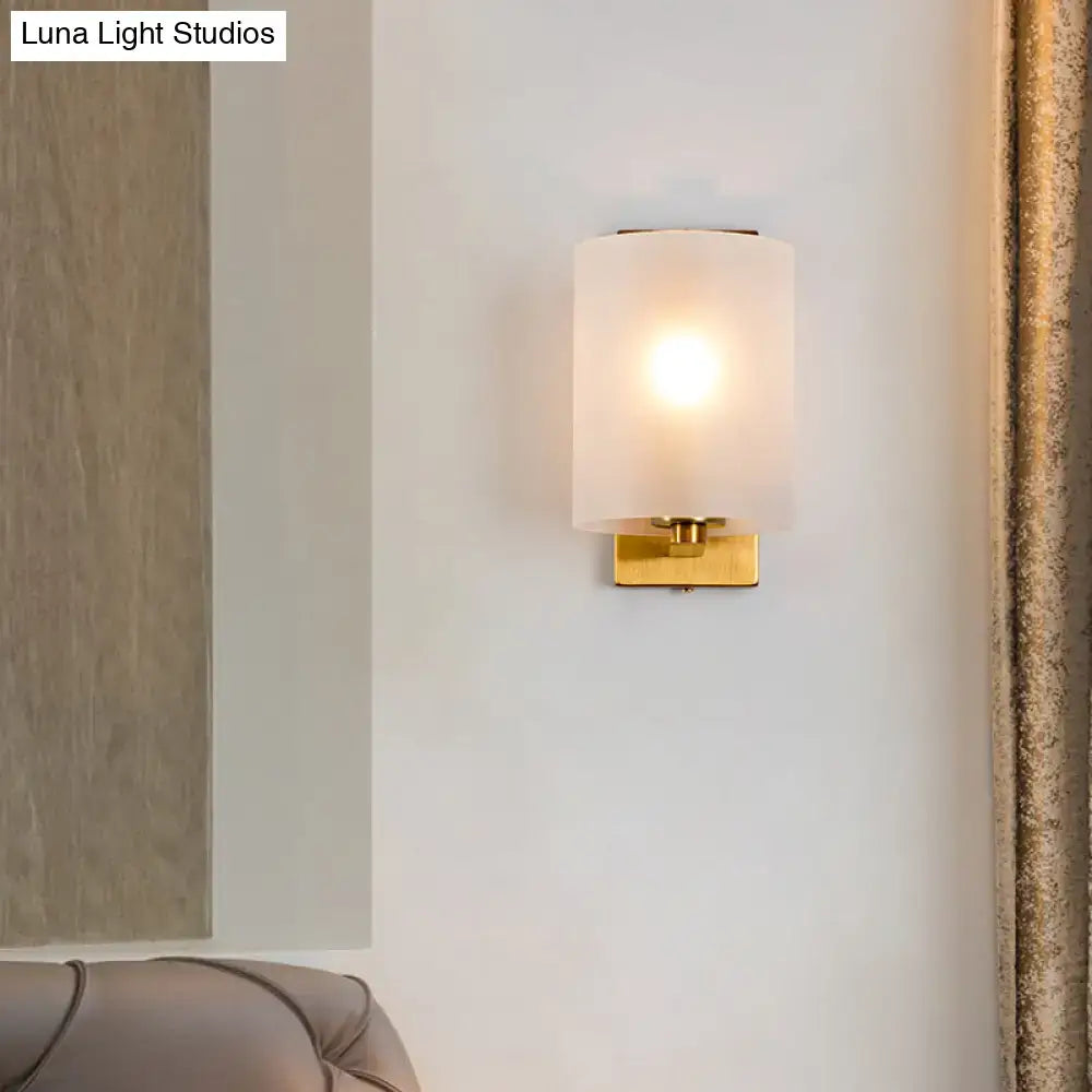Brass Clear Glass Sconce