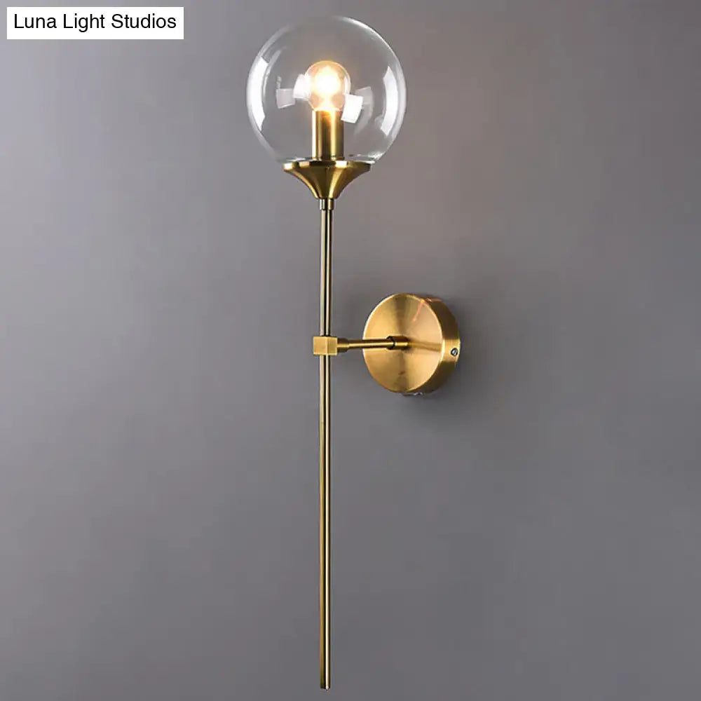 Amber Smoke Glass Wall Sconce