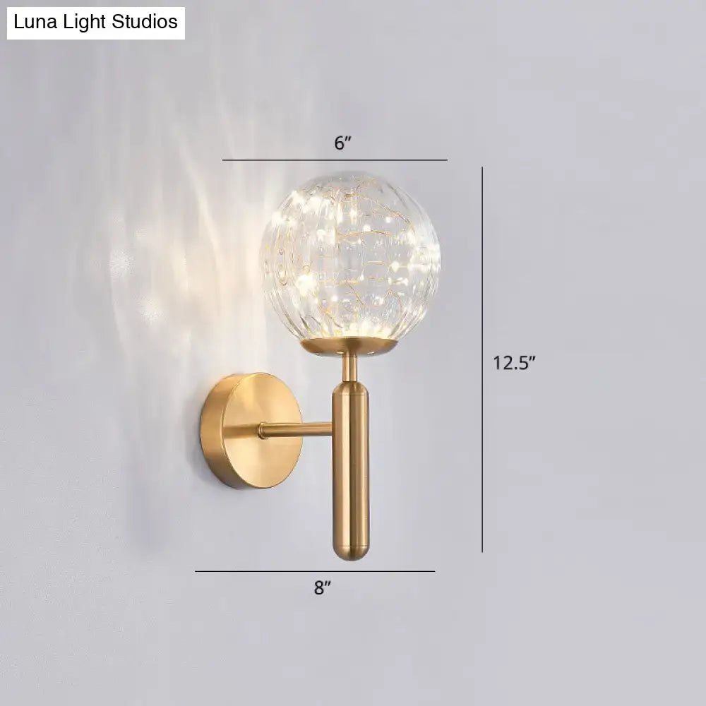 Black Glass Wall Sconce