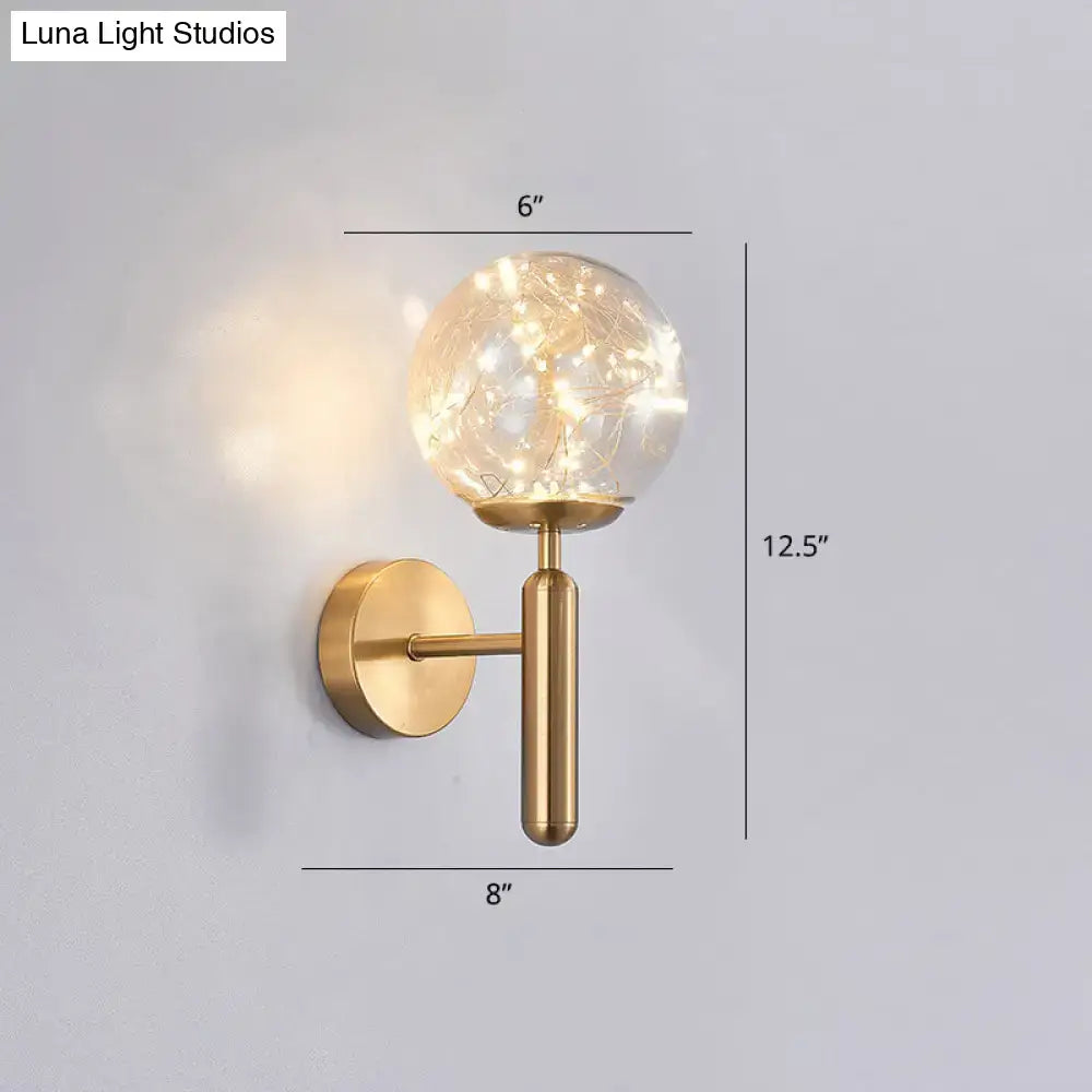 Black Glass Wall Sconce