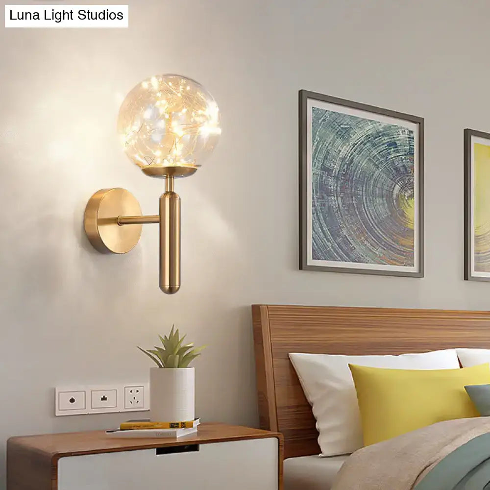 Black Glass Wall Sconce