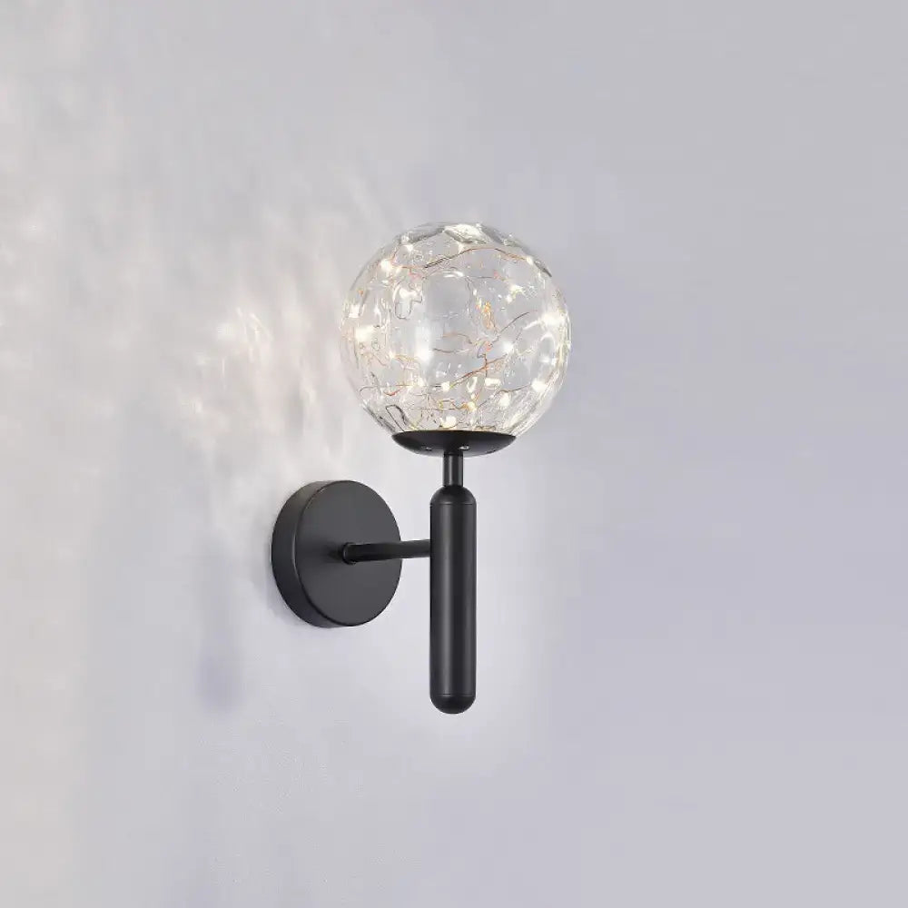 Black Glass Wall Sconce