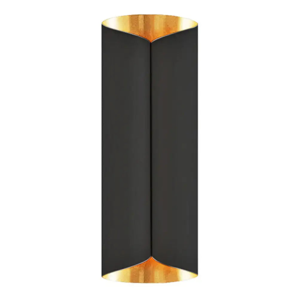 Black Roll Metal Wall Lamp