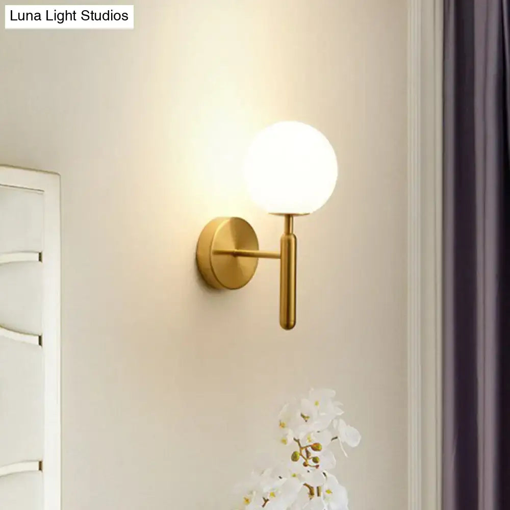 Black Gold Globe Sconce