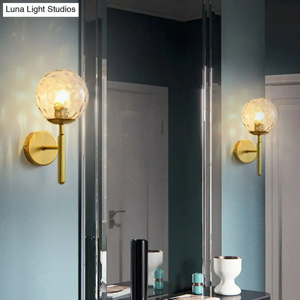 Black Gold Globe Sconce