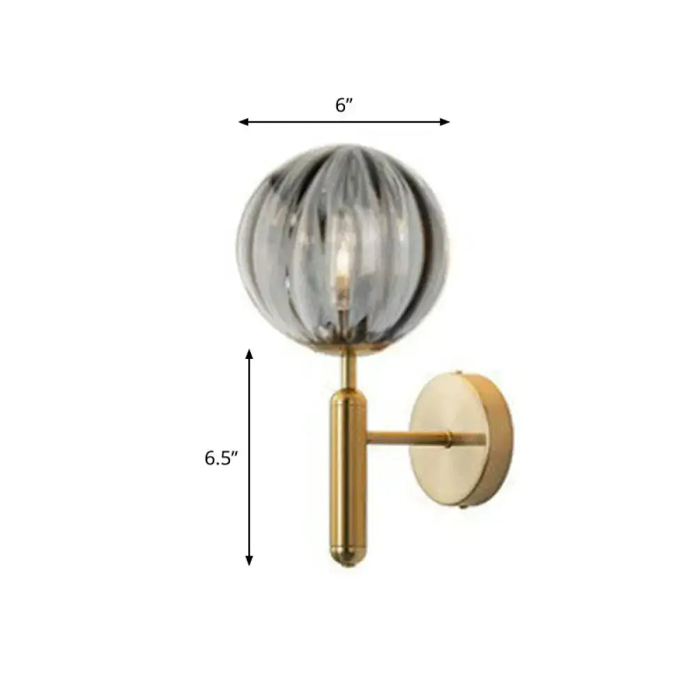 Black Gold Globe Sconce