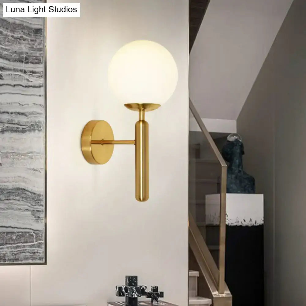 Black Gold Globe Sconce