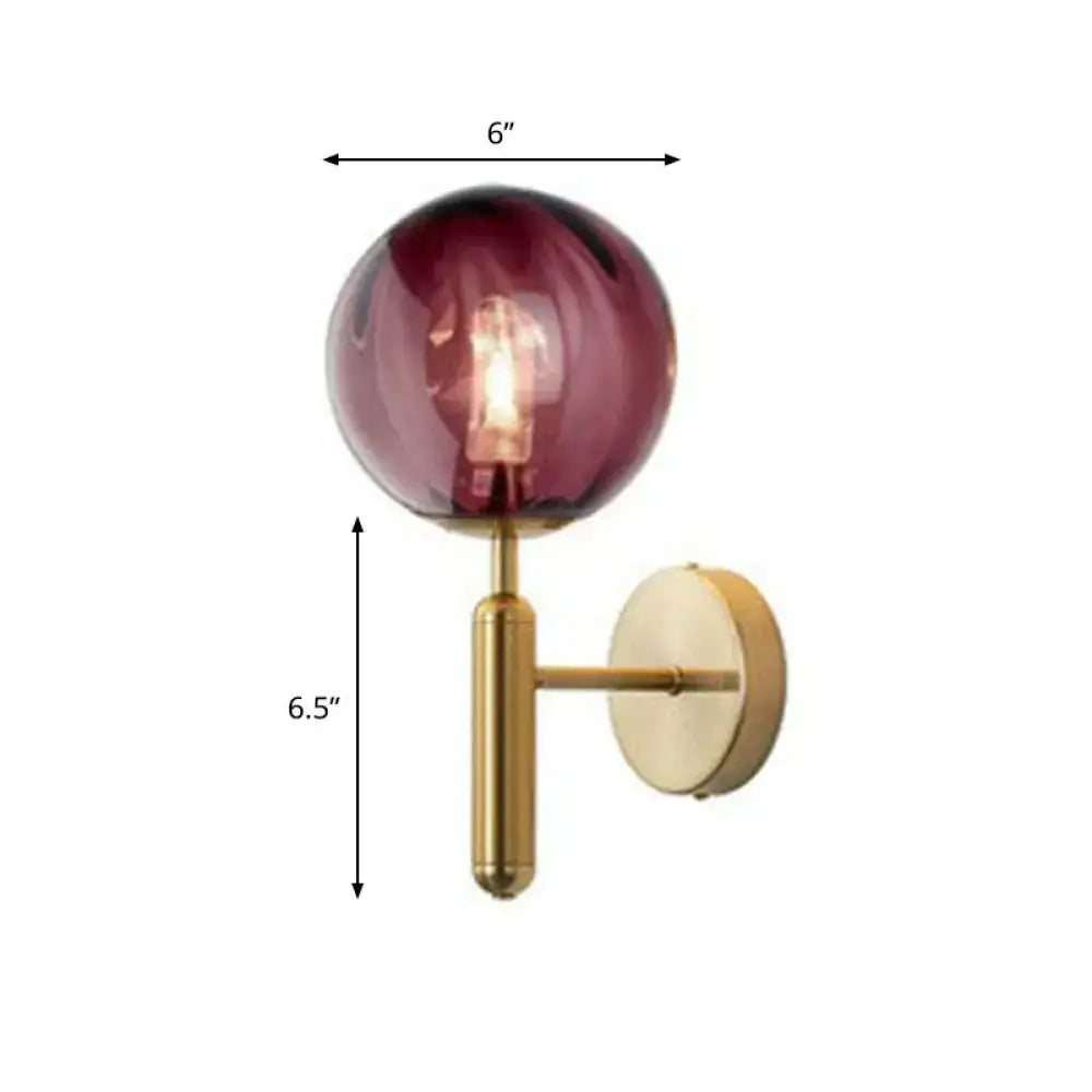 Black Gold Globe Sconce