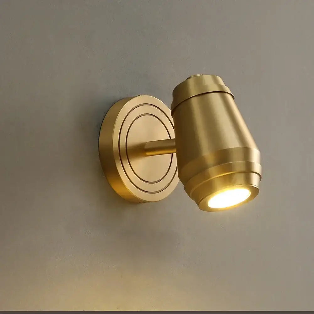 Brass Circular Wall Spotlight