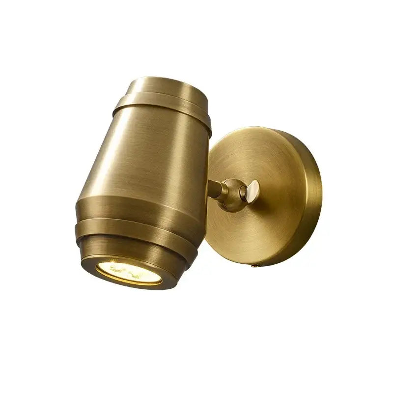 Brass Circular Wall Spotlight