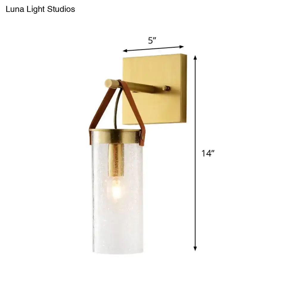Brass Crack Glass Sconce