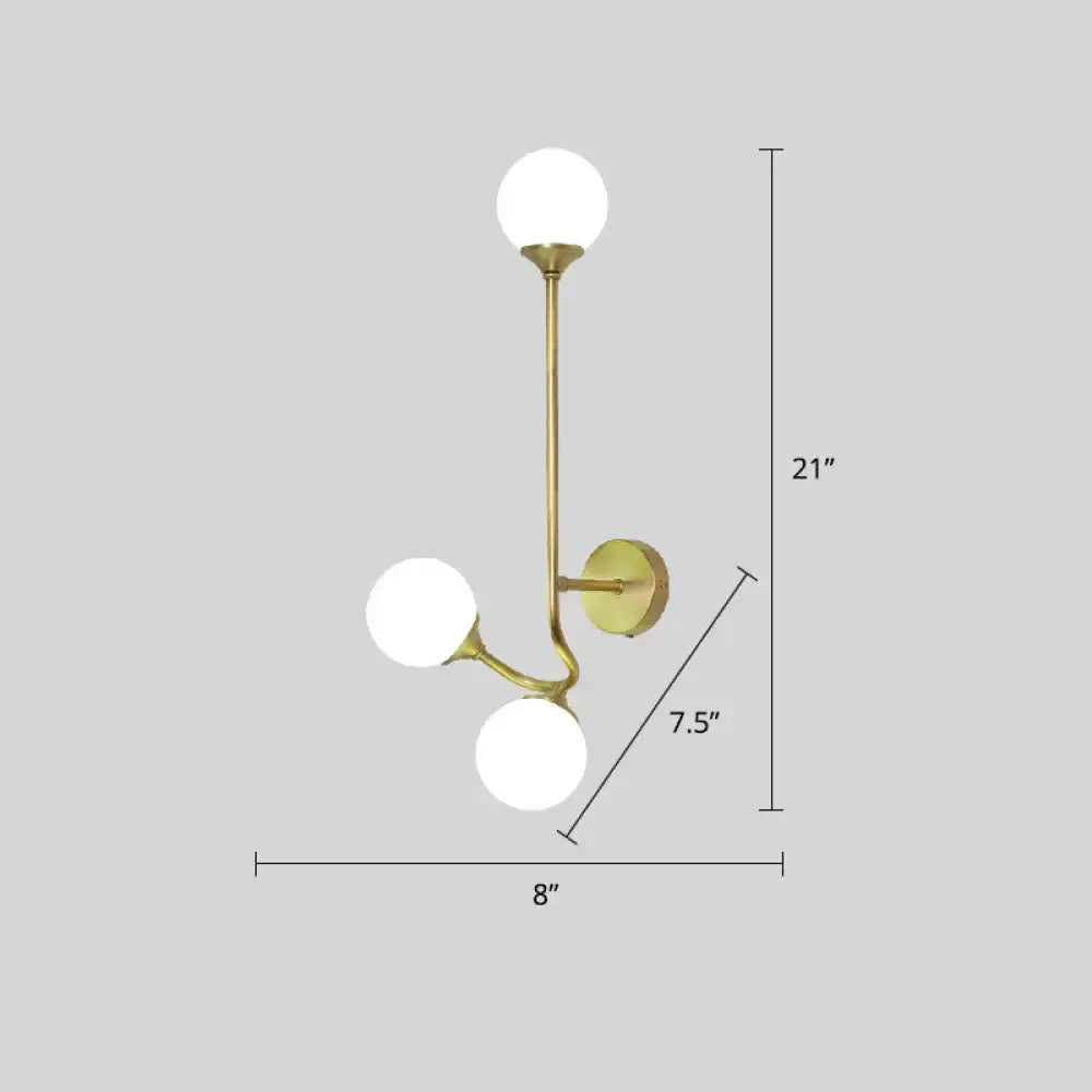 Brass Geometric Glass Sconce