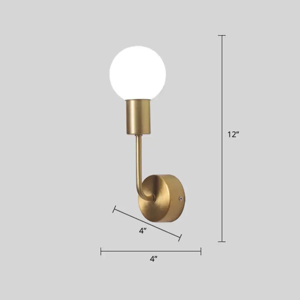 Brass Geometric Glass Sconce