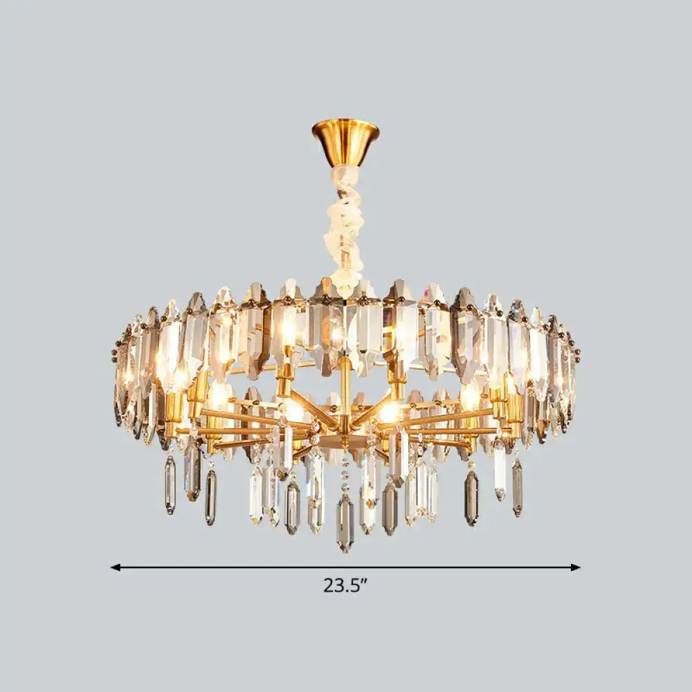 Crystal Gold Loop Chandelier