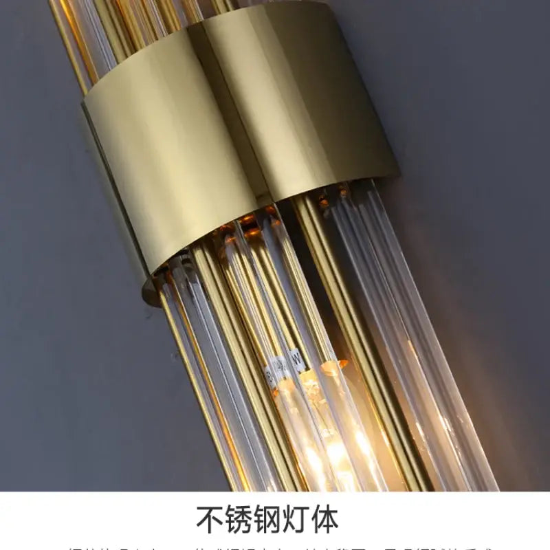 Crystal Copper Wall Light