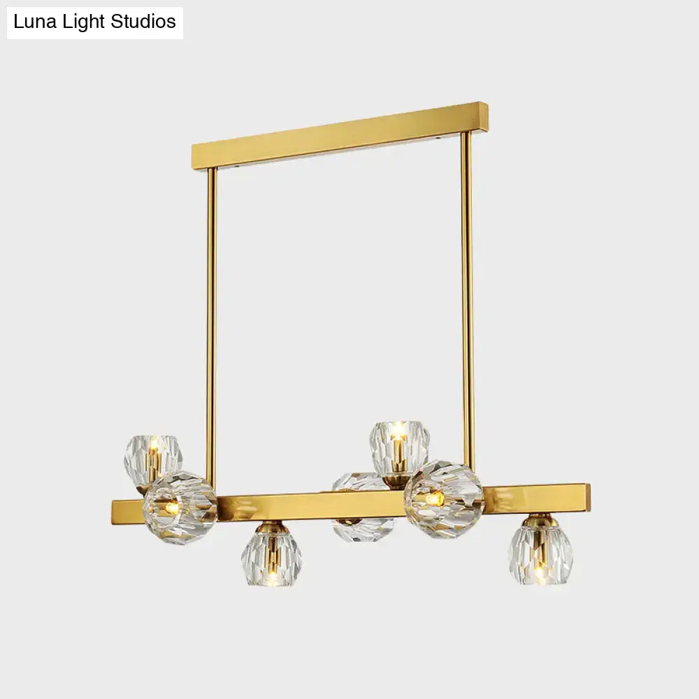 Gold Crystal Branch Kitchen Island Chandelier
