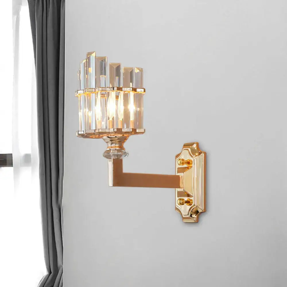 Gold Crystal Rod Wall Sconce