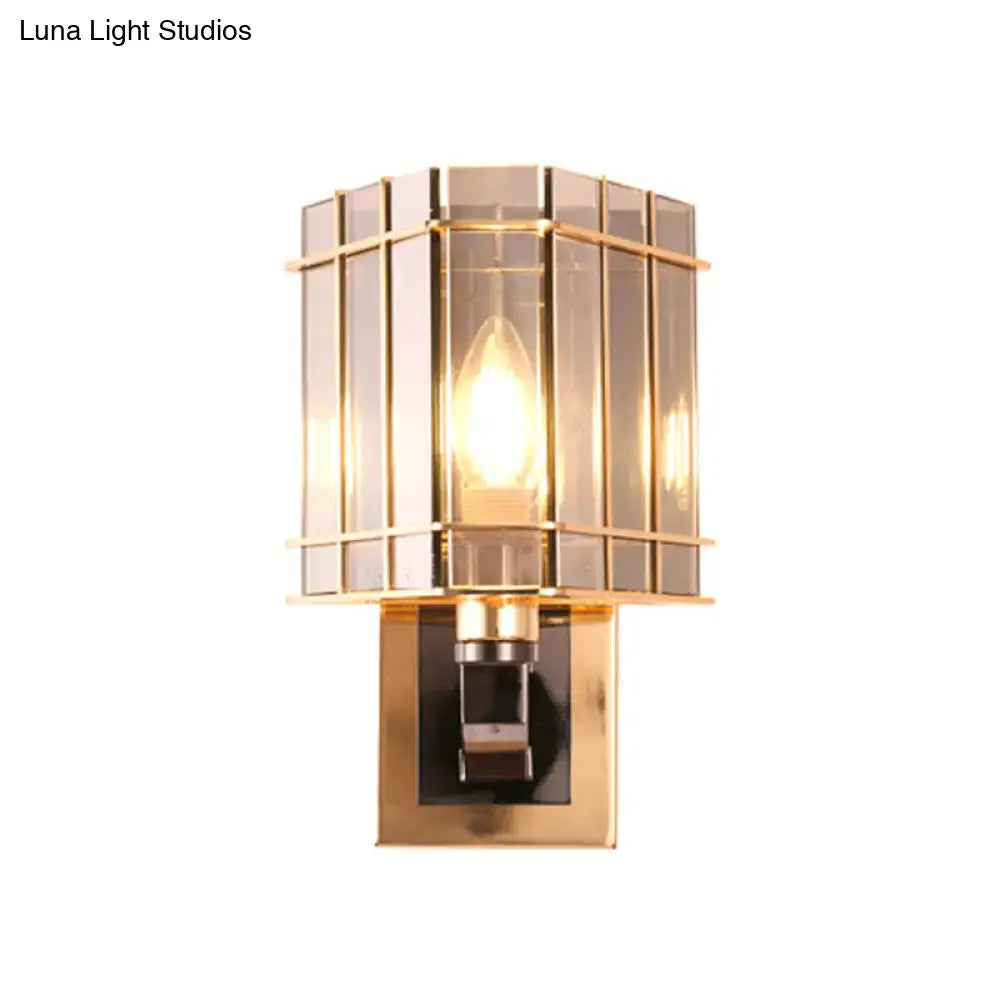 Gold Crystal Triangle Sconce