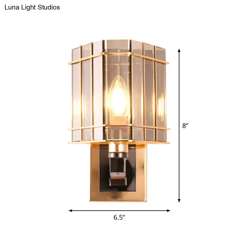 Gold Crystal Triangle Sconce