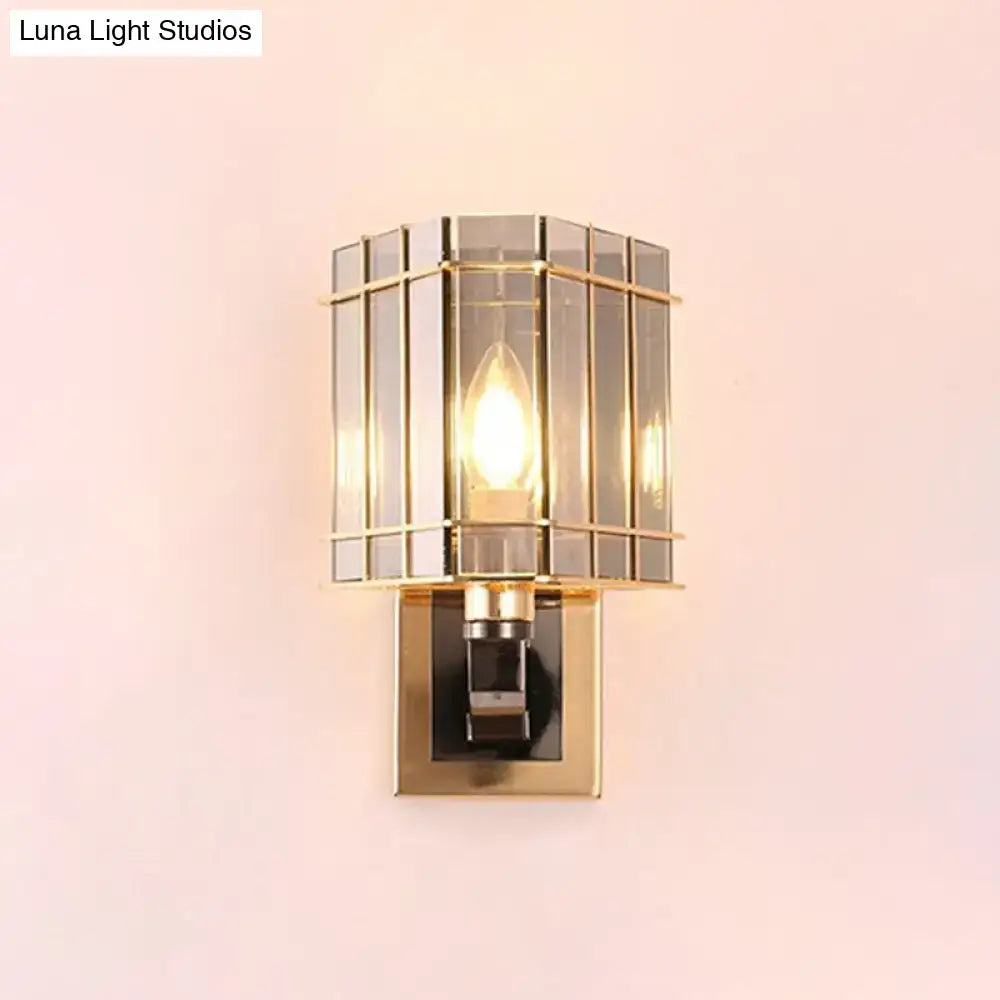 Gold Crystal Triangle Sconce