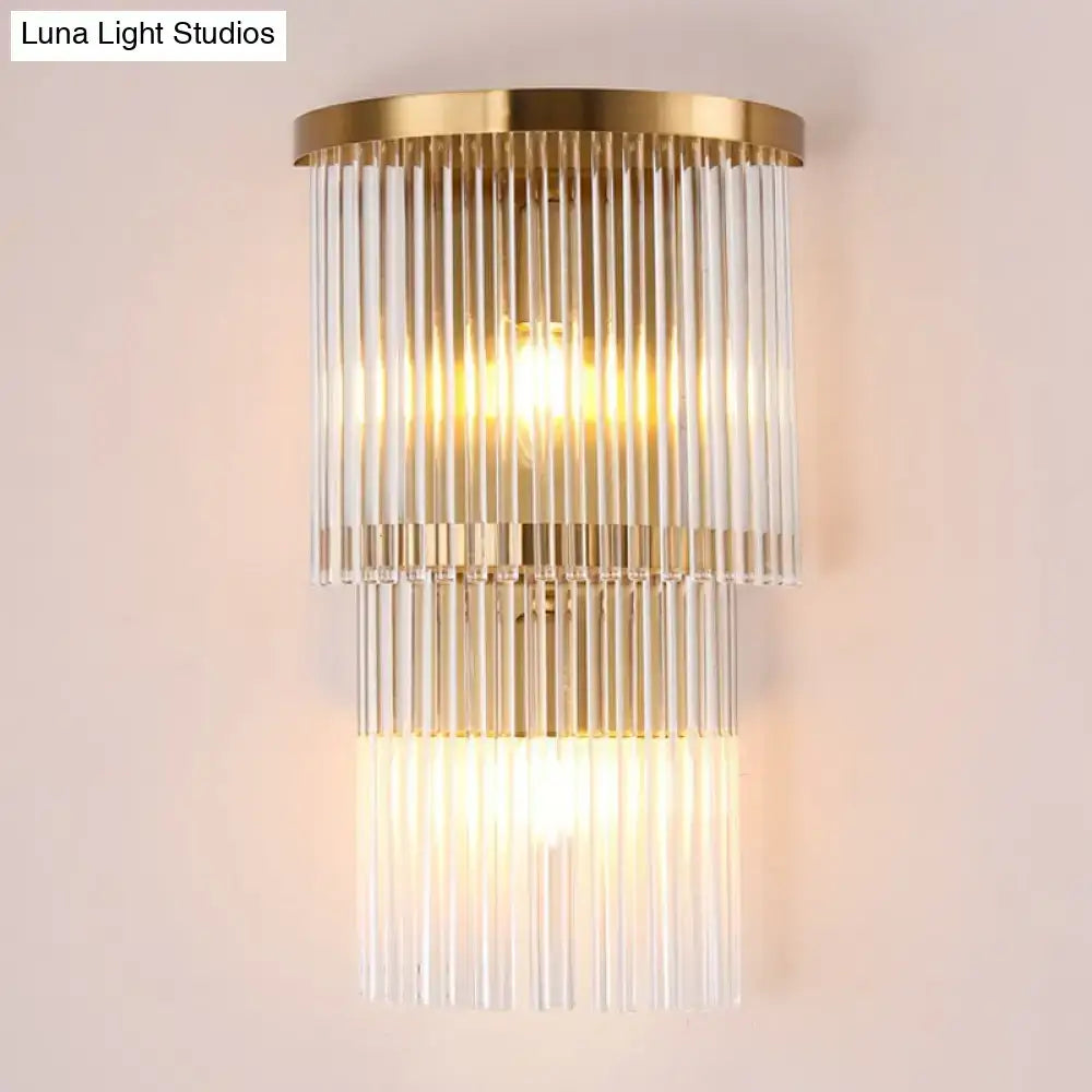Gold Crystal Triangle Sconce