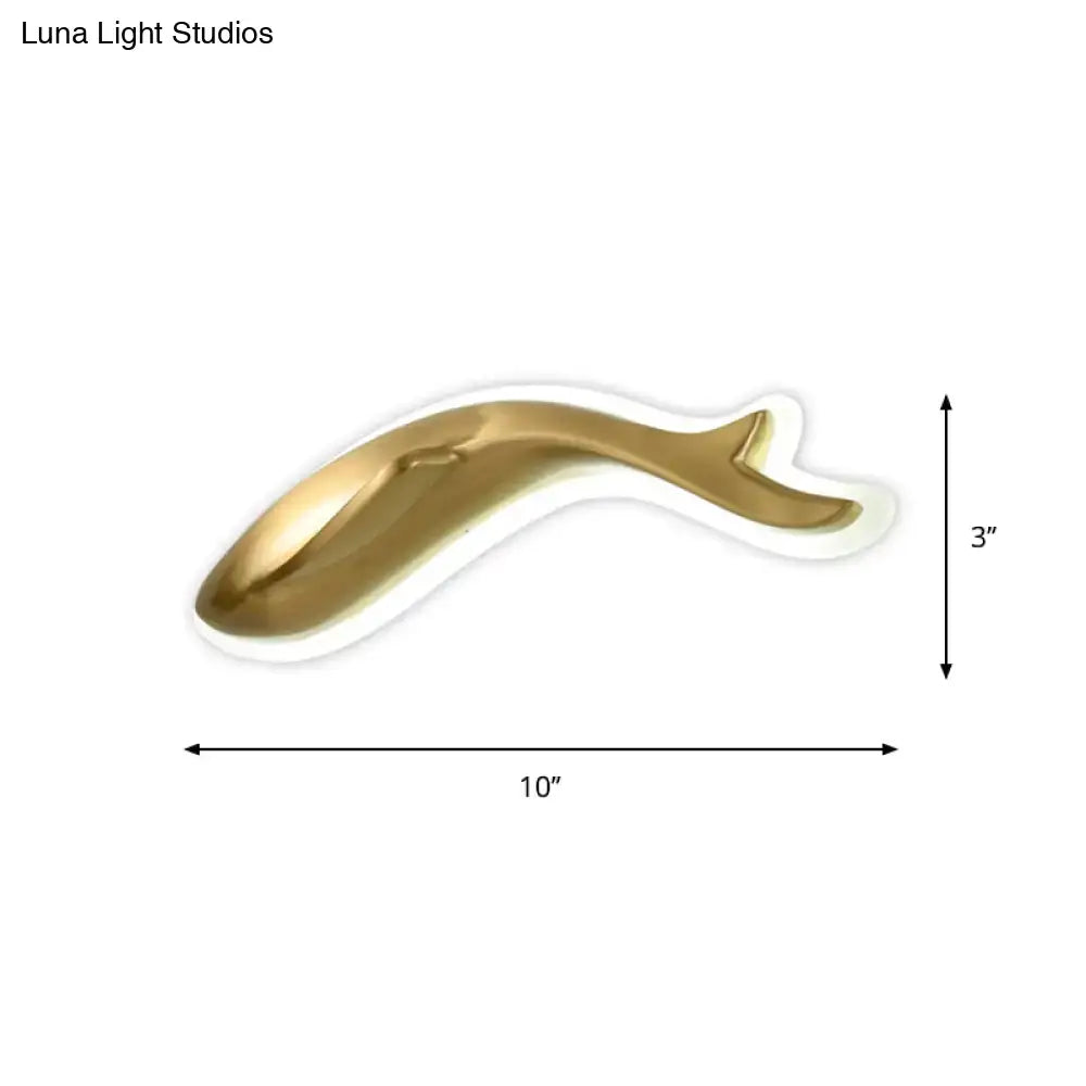 Gold Dolphin 12-Inch Wall Sconce
