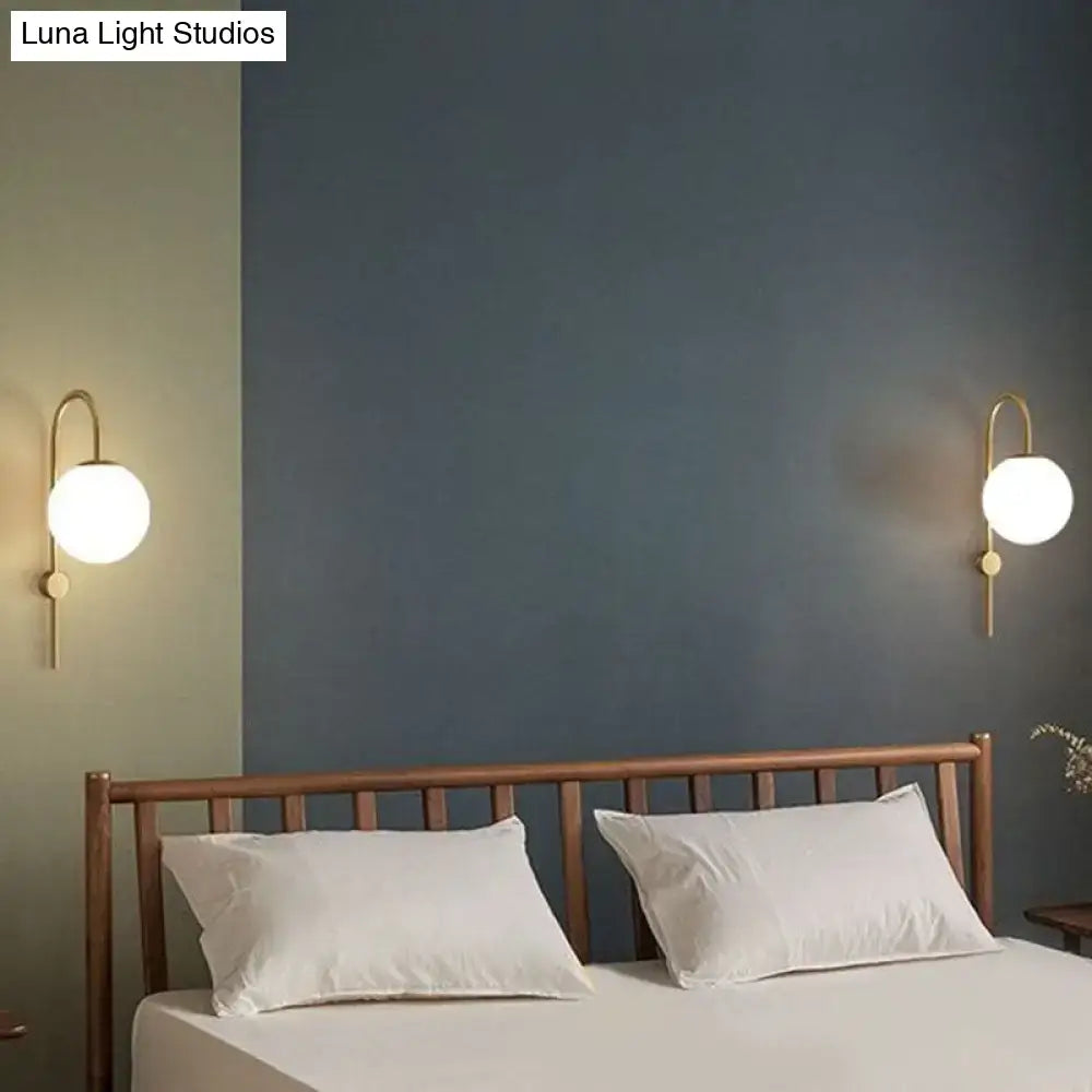 Gold Gooseneck Wall Lamp
