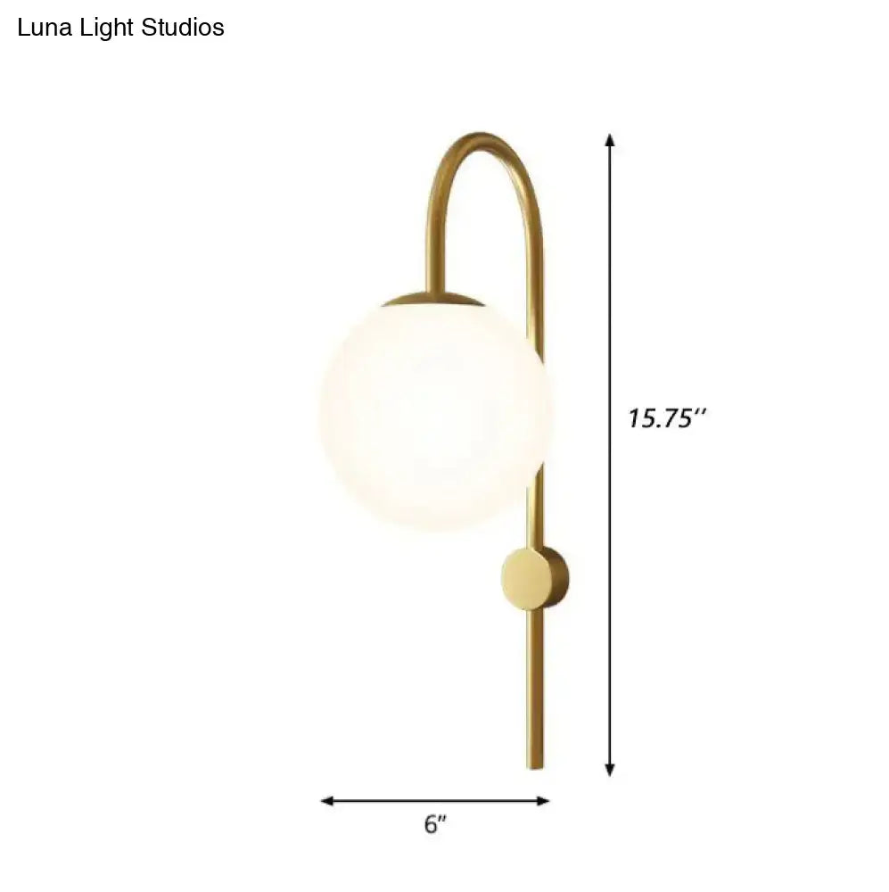 Gold Gooseneck Wall Lamp