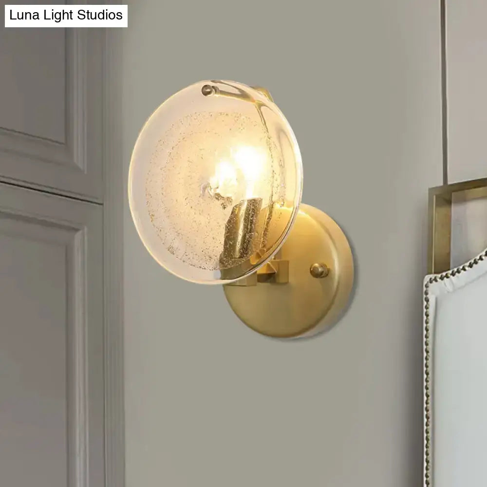 Gold Silver Glass Wall Sconce
