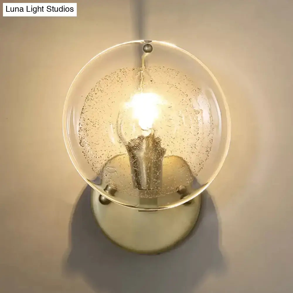 Gold Silver Glass Wall Sconce