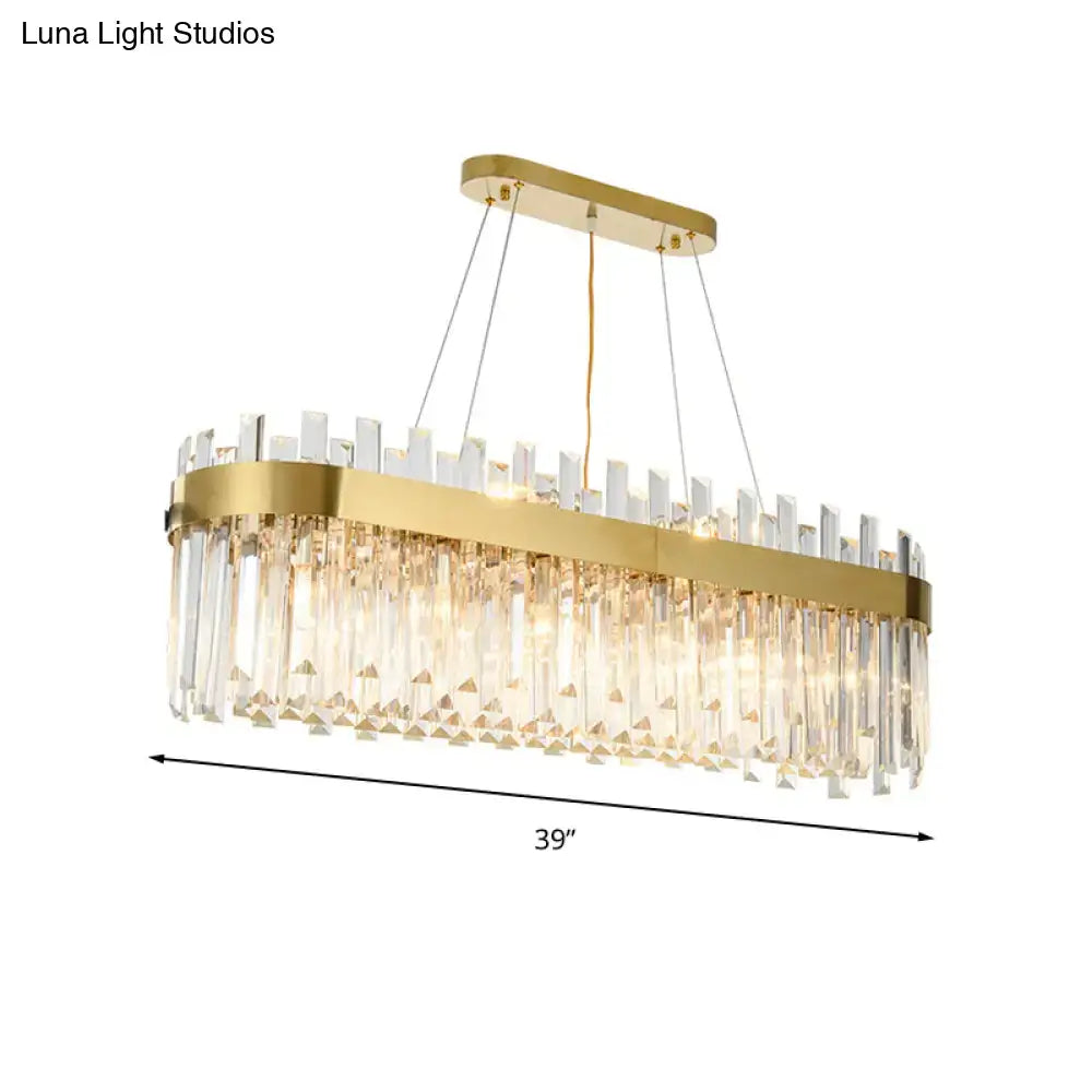 Gold Oval Crystal Light