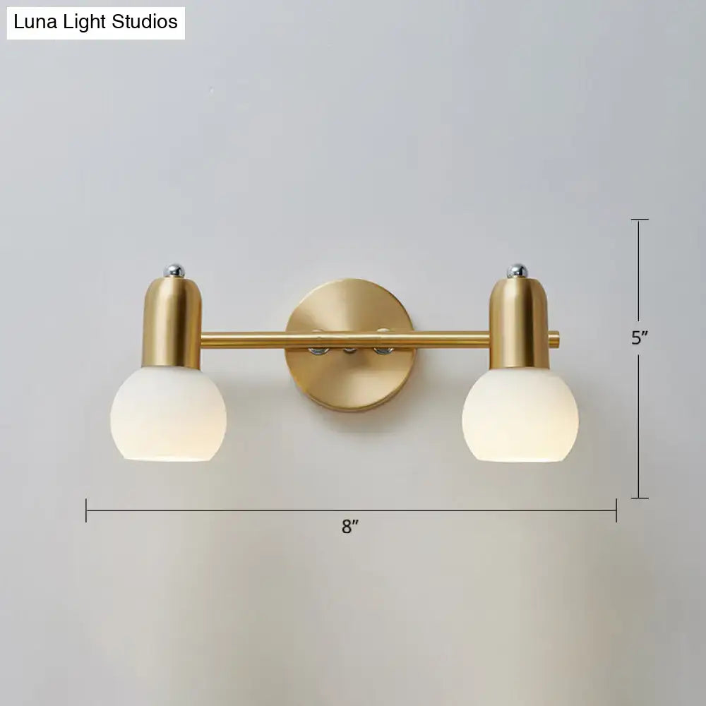 Gold Swivel Dome Vanity Light