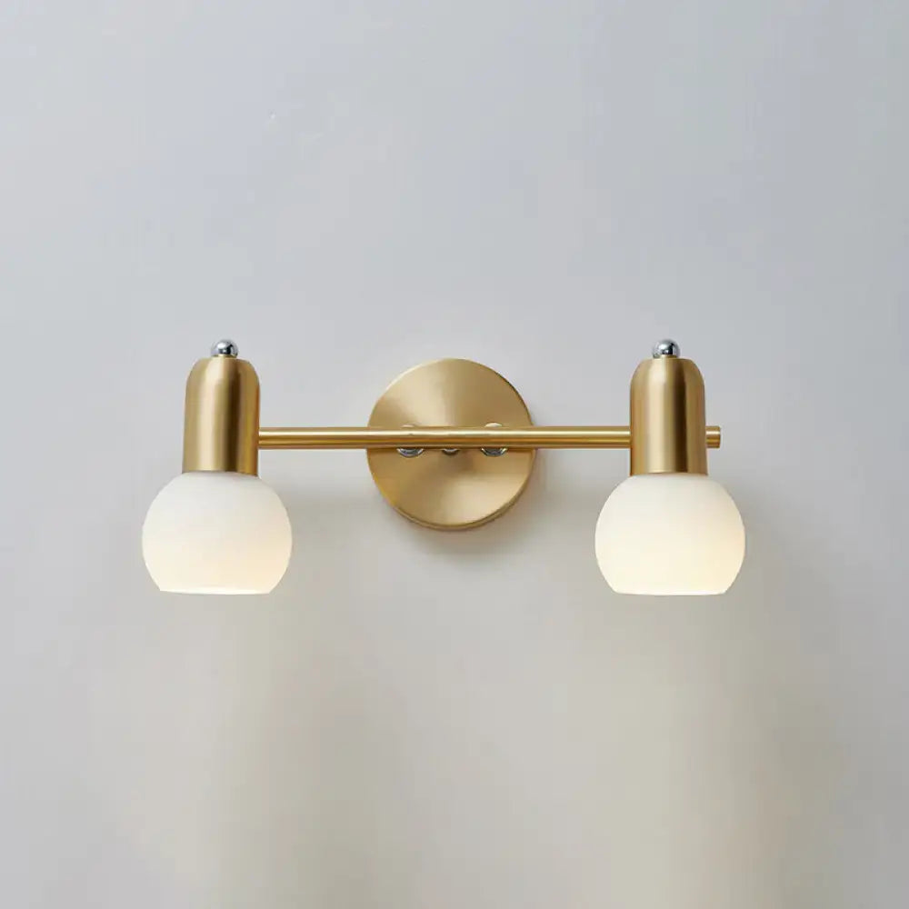Gold Swivel Dome Vanity Light