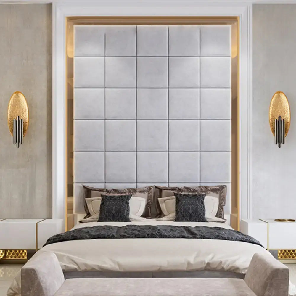 Silver Gold Oblong Wall Lamp