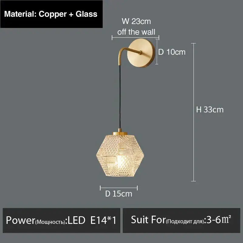 Gold Crystal LED Wall Sconce