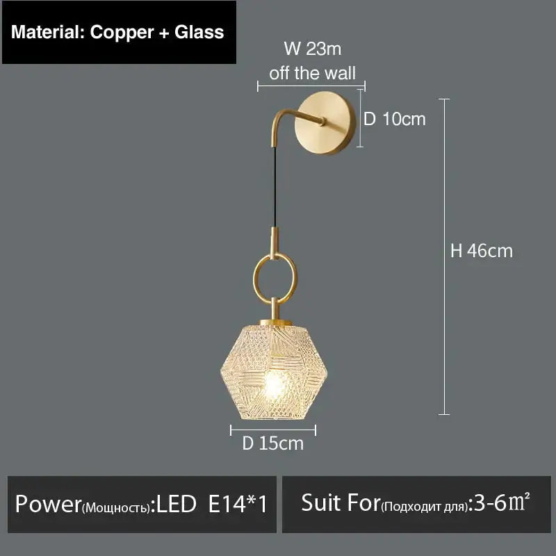 Gold Crystal LED Wall Sconce