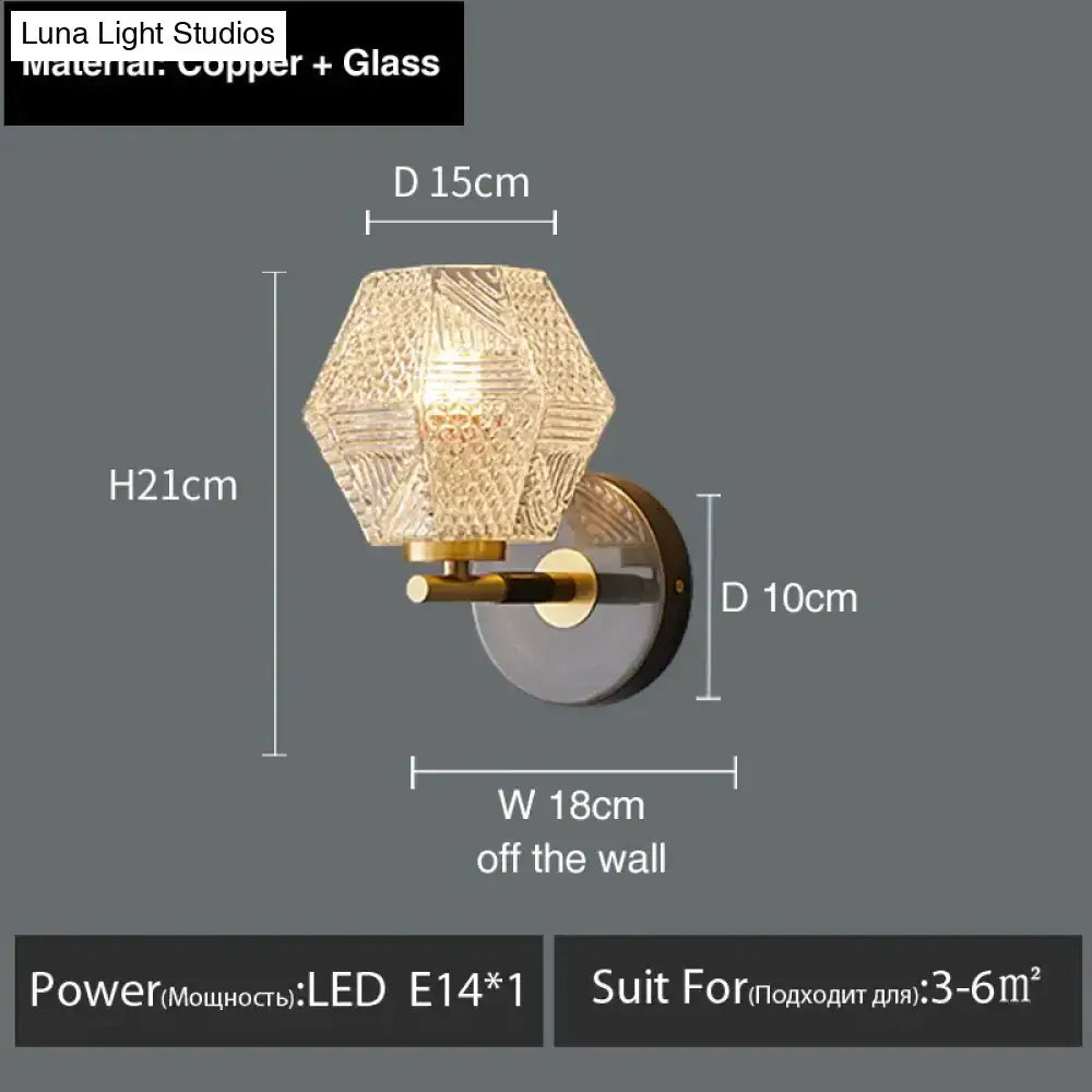 Gold Crystal LED Wall Sconce