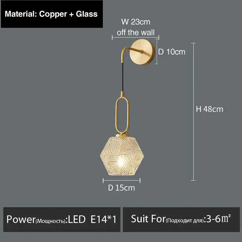 Gold Crystal LED Wall Sconce