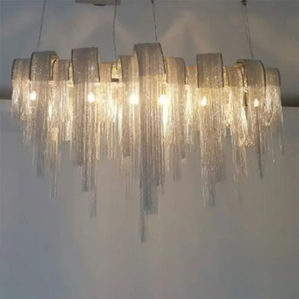 Silver Arch Chain Chandelier