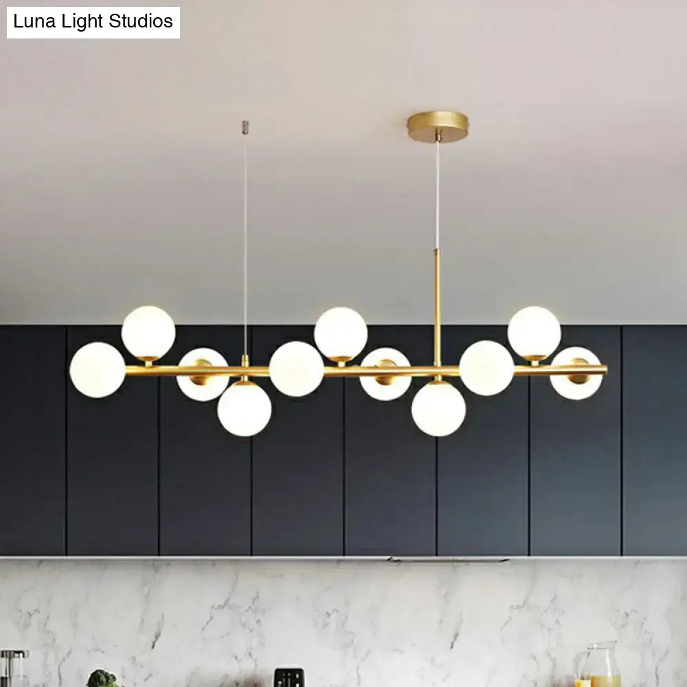 Smoke Grey Glass Globe Chandelier