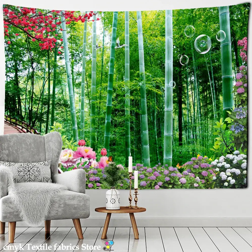 Bamboo Forest Wall Tapestry