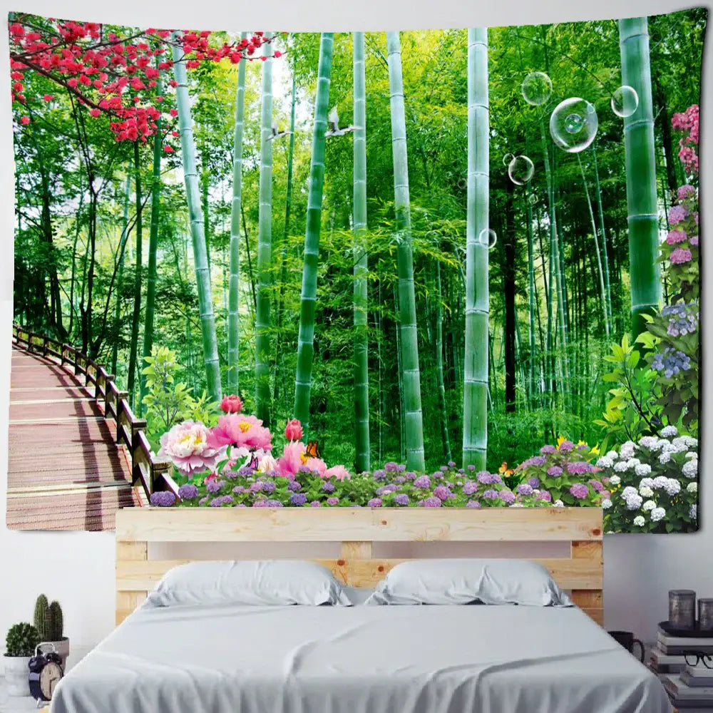 Bamboo Forest Wall Tapestry